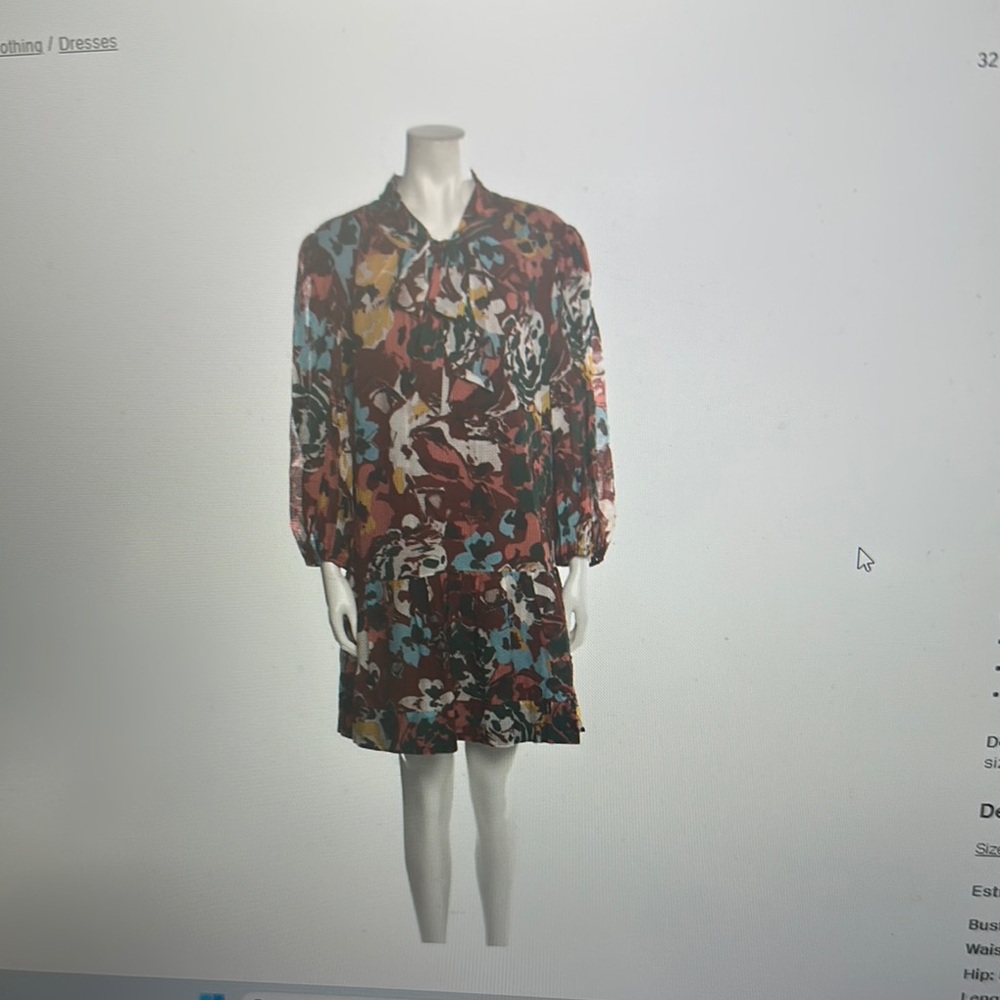 Floral Print Mini Dress W/Tags